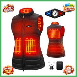 Women's Heated Vest with 16000mAh Battery, Rechargeable for Cycling Outdoor